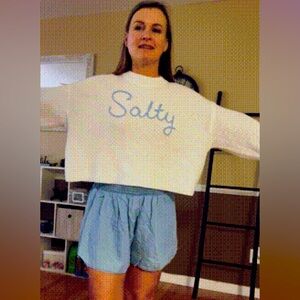 Moon & Madison “Salty”  Sweater Size small *shorts info is in a separate post